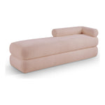 Kennedy Teddy Fabric Upholstered Bench in Pink
