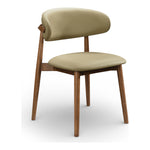Leesa Vegan Leather Upholstered Dining Chair in Khaki