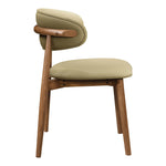 Leesa Vegan Leather Upholstered Dining Chair in Khaki