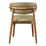 Leesa Vegan Leather Upholstered Dining Chair in Khaki