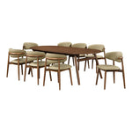 Leesa Vegan Leather Upholstered Dining Chair in Khaki