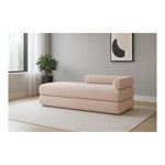 Kennedy Teddy Fabric Upholstered Bench in Pink