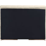 Amara Velvet Upholstered Queen Bed in Cream