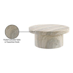 Legatto Travertine Finish Concrete Indoor / Outdoor Coffee Table in Natural