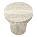 Legatto Travertine Finish Concrete Indoor / Outdoor End Table in Natural