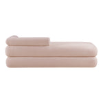 Kennedy Teddy Fabric Upholstered Bench in Pink