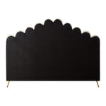 Lily Velvet Upholstered King Bed in Cream