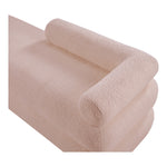 Kennedy Teddy Fabric Upholstered Bench in Pink