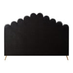 Lily Velvet Upholstered King Bed in Grey