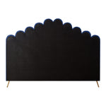 Lily Velvet Upholstered King Bed in Navy