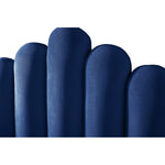 Lily Velvet Upholstered King Bed in Navy