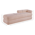 Kennedy Teddy Fabric Upholstered Bench in Pink
