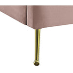 Lily Velvet Upholstered Queen Bed in Pink