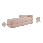 Kennedy Teddy Fabric Upholstered Bench in Pink