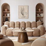 Liona Marble And Mango Wood Coffee Table in Beige