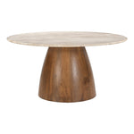 Liona Marble And Mango Wood Coffee Table in Beige