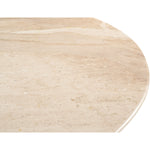Liona 42" Marble And Mango Wood Dining Table in Beige