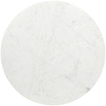 Liona 42" Marble And Mango Wood Dining Table in White