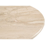 Liona Marble And Mango Wood End Table in Beige