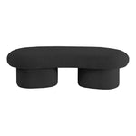 Luka Boucle Fabric Upholstered Bench in Black