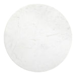 Liona Marble And Mango Wood End Table in White