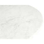 Liona Marble And Mango Wood End Table in White
