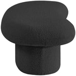 Luka Boucle Fabric Upholstered Bench in Black