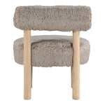 Ambre Vegan Shearling Fabric Upholstered Accent Chair in Beige