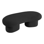 Luka Boucle Fabric Upholstered Bench in Black