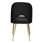 Logan Velvet Upholstered Dining Chair in Black