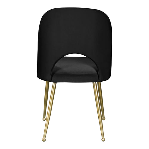 Logan Velvet Upholstered Dining Chair in Black