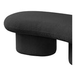 Luka Boucle Fabric Upholstered Bench in Black