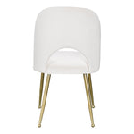 Logan Velvet Upholstered Dining Chair in Cream