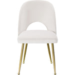 Logan Velvet Upholstered Dining Chair in Cream