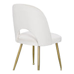 Logan Velvet Upholstered Dining Chair in Cream