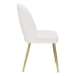 Logan Velvet Upholstered Dining Chair in Cream