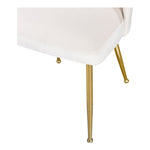 Logan Velvet Upholstered Dining Chair in Cream