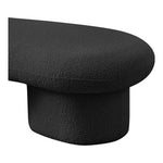 Luka Boucle Fabric Upholstered Bench in Black