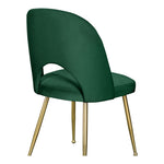 Logan Velvet Upholstered Dining Chair in Green