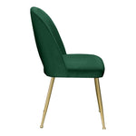 Logan Velvet Upholstered Dining Chair in Green