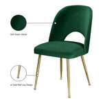 Logan Velvet Upholstered Dining Chair in Green