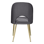 Logan Velvet Upholstered Dining Chair in Grey