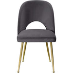 Logan Velvet Upholstered Dining Chair in Grey