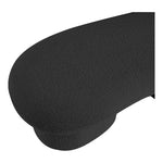 Luka Boucle Fabric Upholstered Bench in Black
