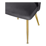 Logan Velvet Upholstered Dining Chair in Grey