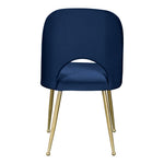 Logan Velvet Upholstered Dining Chair in Navy
