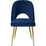 Logan Velvet Upholstered Dining Chair in Navy