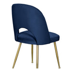 Logan Velvet Upholstered Dining Chair in Navy