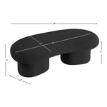 Luka Boucle Fabric Upholstered Bench in Black