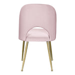 Logan Velvet Upholstered Dining Chair in Pink